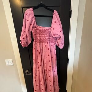 Free People Dahlia embroidered Maxi dress